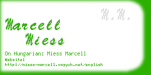 marcell miess business card